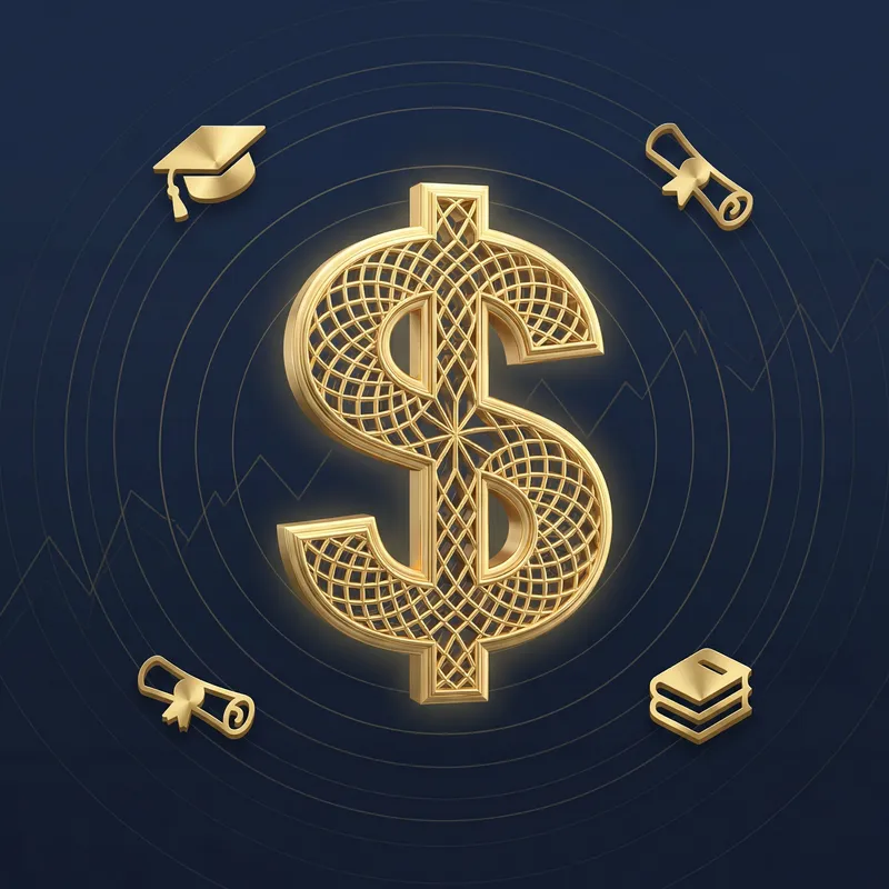 Financial Management & Money Symbol Wallpaper Design