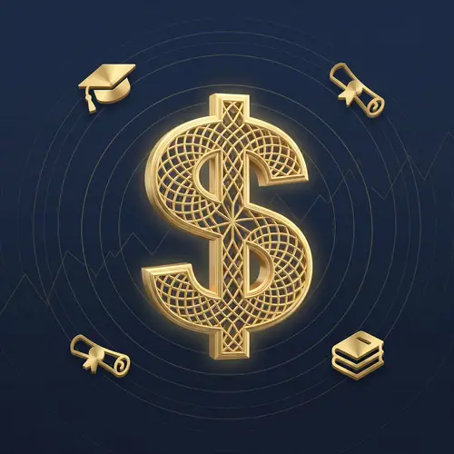 Professional & Sophisticated 3D Dollar Sign Wallpaper Design