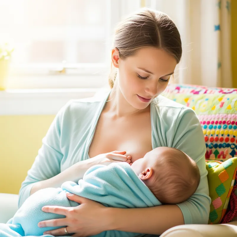 Young English Mother Breastfeeding Her Child