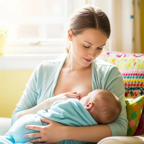 Young English Mother Breastfeeding Her Child
