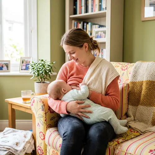 Young English Mother Breastfeeding Her Child