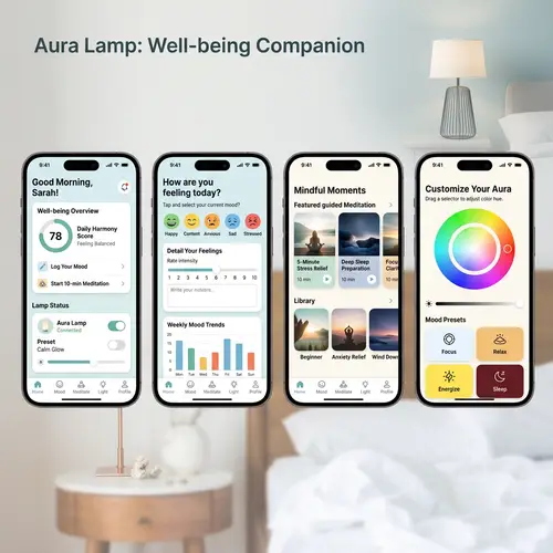 Lamp App for Well-Being Monitoring | User-Friendly Design