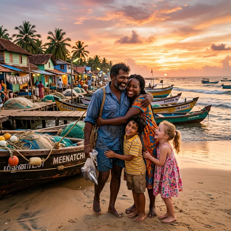 Heartwarming Fisherman Family Reunion with Pescador at Sunset