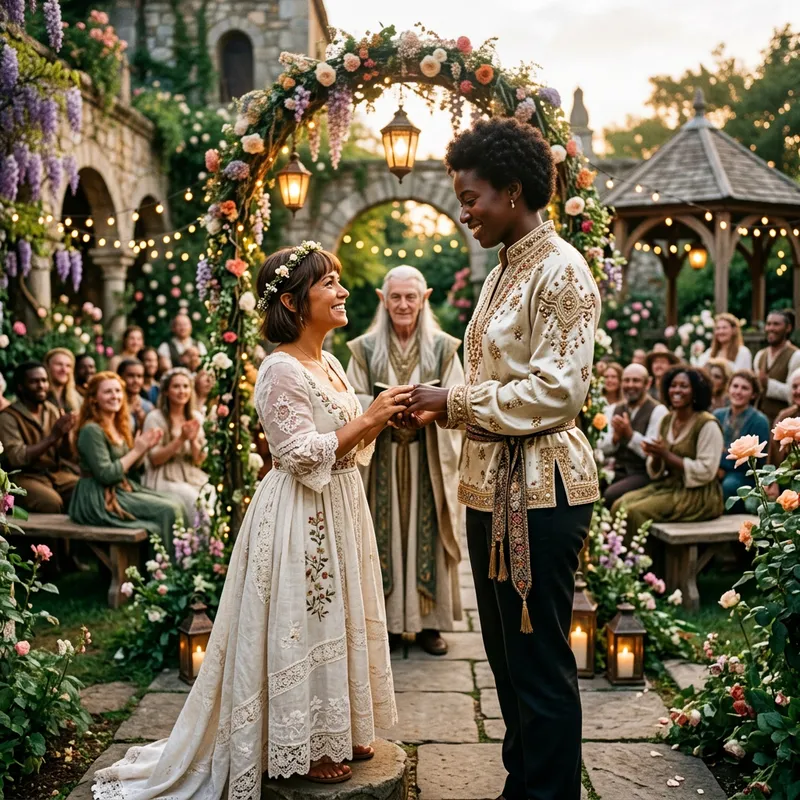 Fantasy Wedding: Halfling & Human Love Story