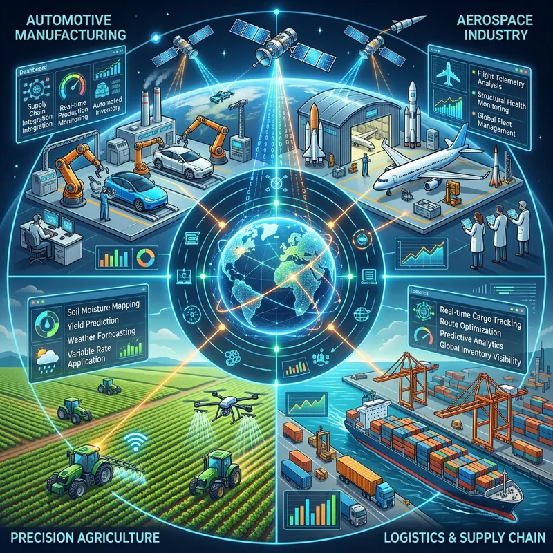 Optimize Satellite Tech for Manufacturing in Auto, Aerospace & Agriculture