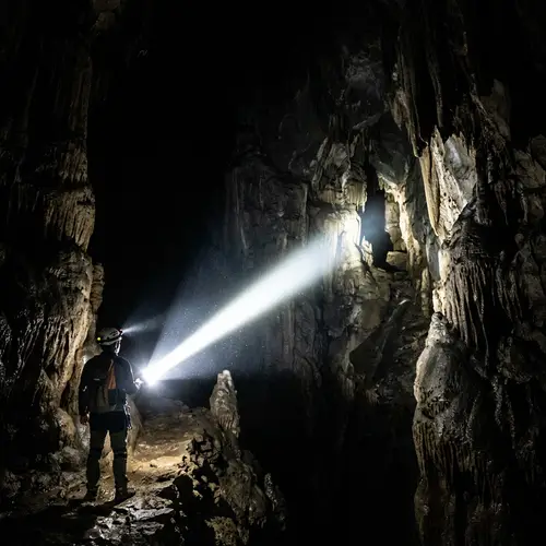 Dazzling Light Cutting Through Darkness