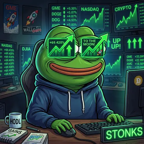 Pepe the Frog Meme with Stock Arrows Eyes