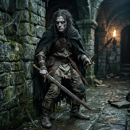 Menacing Undead Human Character - Dungeons & Dragons Style