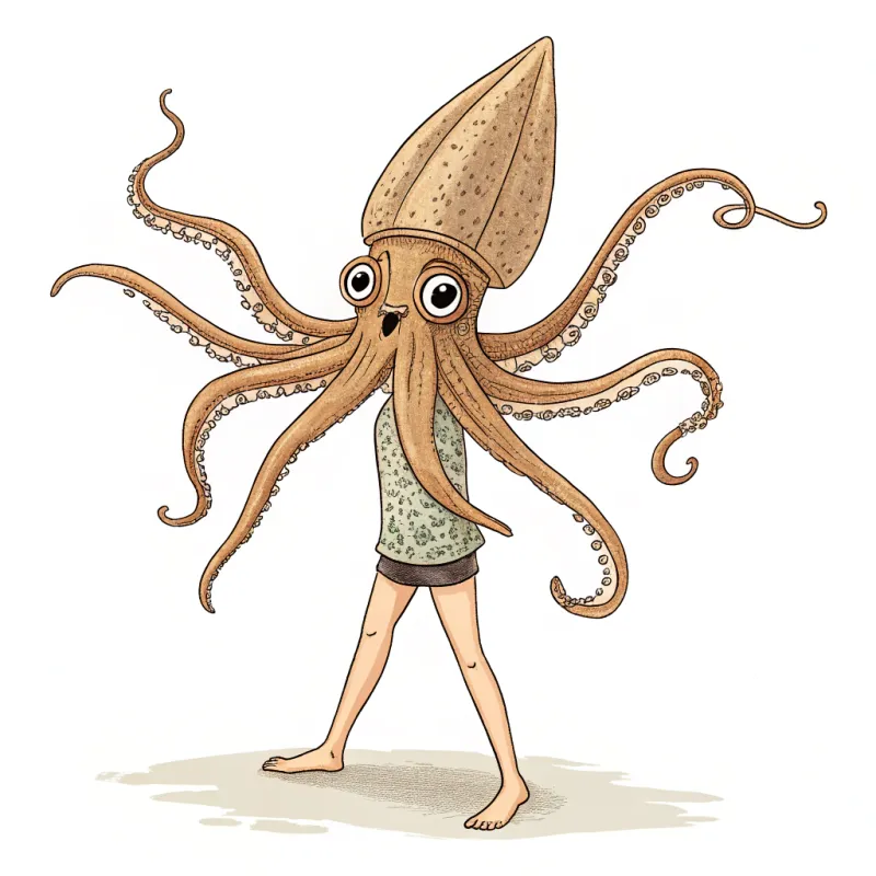 Calamari with Human Body: A Fascinating Concept Calamari with Human Body: A Fascinating Concept