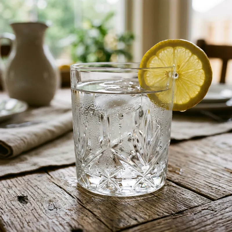 Detailed Glass of Crystal Clear Water: Refreshing Imagery Detailed Glass of Crystal Clear Water: Refreshing Imagery