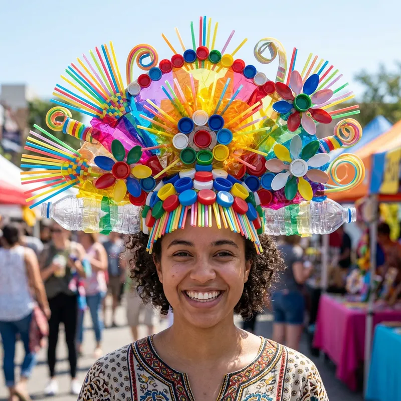 DIY Recycled Headdress: Celebrate Happiness DIY Recycled Headdress: Celebrate Happiness