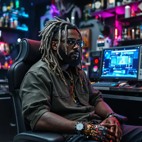 Cyberpunk Clinic: Futuristic Hair Care Experience