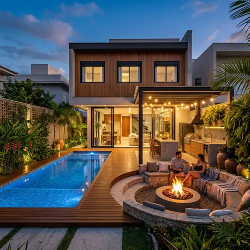 Charming 3-Suite Home with Pool & Gourmet Area