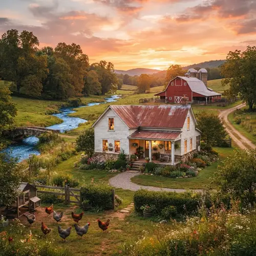 Charming Farmhouse with Scenic Countryside Views