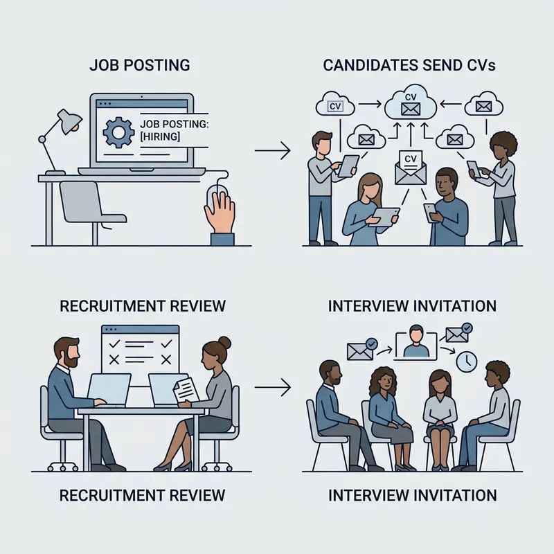 Minimalist Recruitment Process Visualized