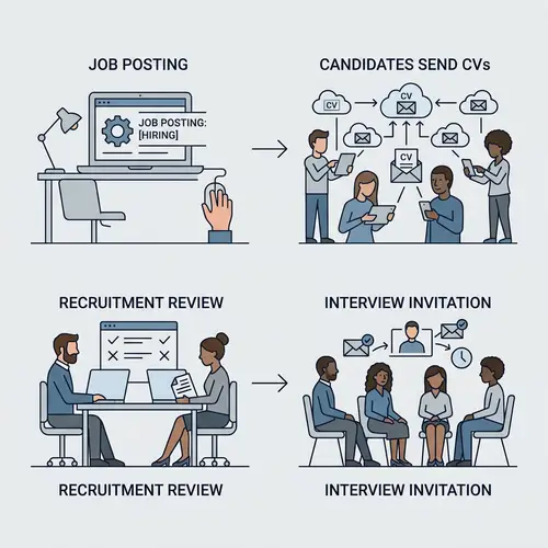 Minimalist Recruitment Process Image