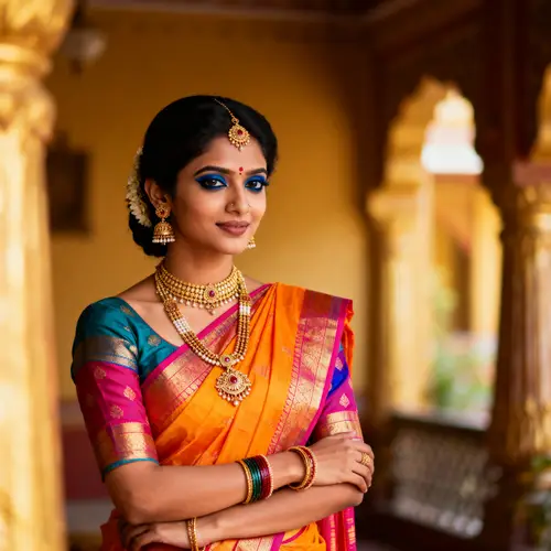 Vibrant South Asian Feminine Fashion