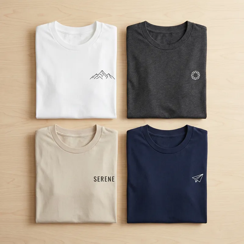 Minimalist Single Color T-Shirt Designs