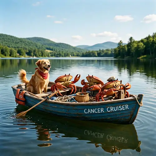 Cancer Zodiac Crabs & Friendly Dog Boat Adventure