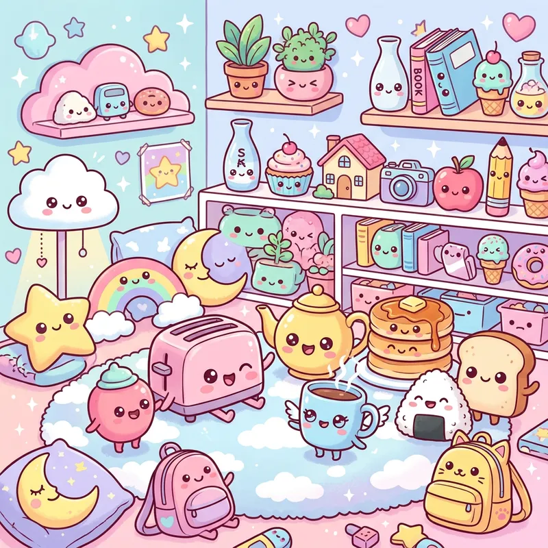 Kawaii Style Digital Art: Whimsical and Cute Creations