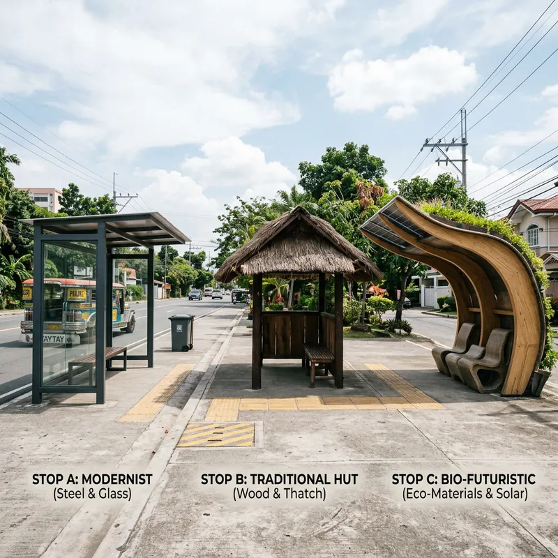 3 Unique Architectural Designs of Jeepney Stop Waiting Sheds