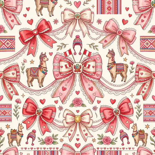 Coquette Girl Bow Pattern for Peru