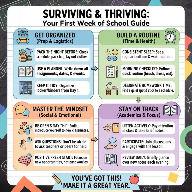 School Tips for the First Week: Infographic Guide