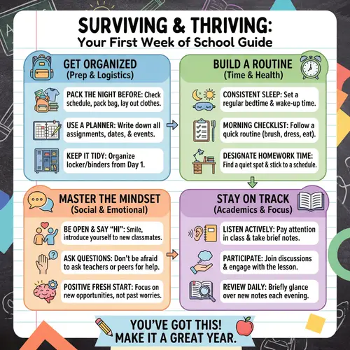 School Tips for the First Week: Infographic Guide