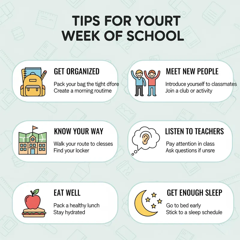 School Tips for the First Week: Infographic Guide