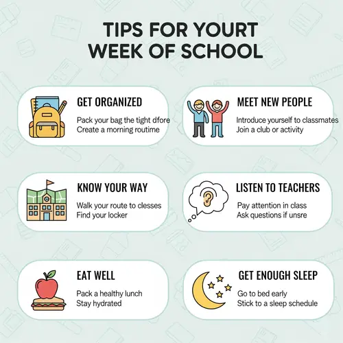 School Tips for the First Week: Infographic Guide