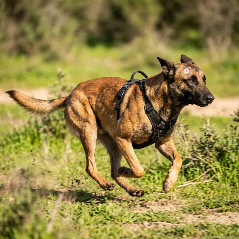 Powerful Belgian Malinois Dog Running | Unique Scar Detail Powerful Belgian Malinois Dog Running | Unique Scar Detail