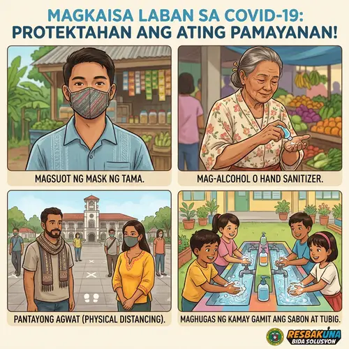 Filipino Citizens Practicing Covid-19 Safety Measures | Diversity Illustrations