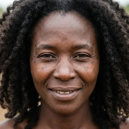 Captivating Ebony Beauty: A Close-Up Portrait
