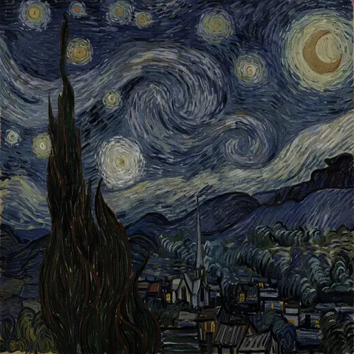 Painful Night Inspired by Van Gogh's Starry Night