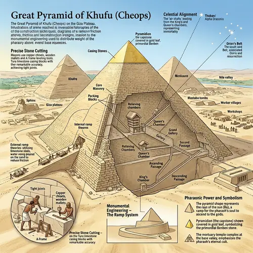 Great Pyramid of Khufu: Architectural Techniques & Symbolism