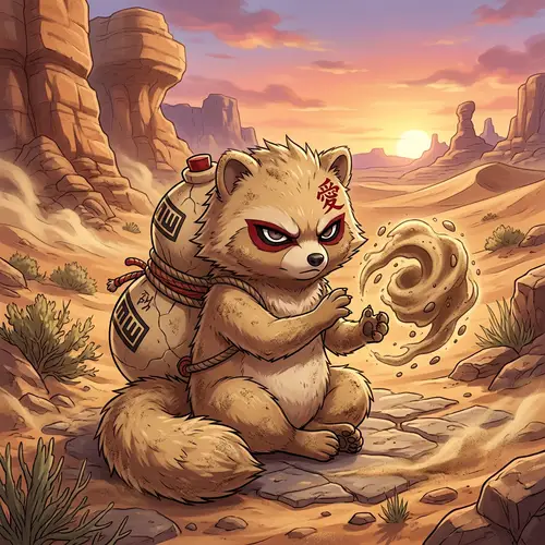 Garanuki: The Sandy Tanuki Pokémon