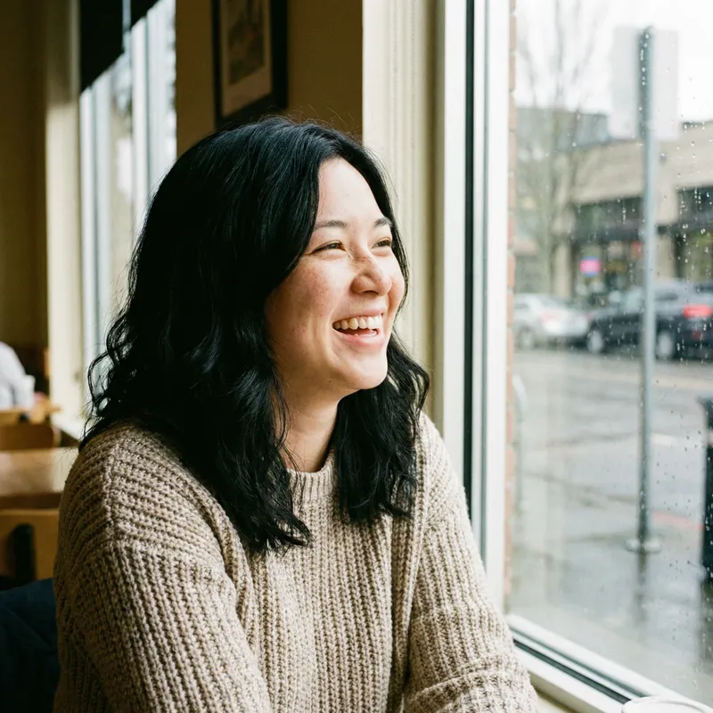 Beautiful Woman with Black Hair and Fair Skin