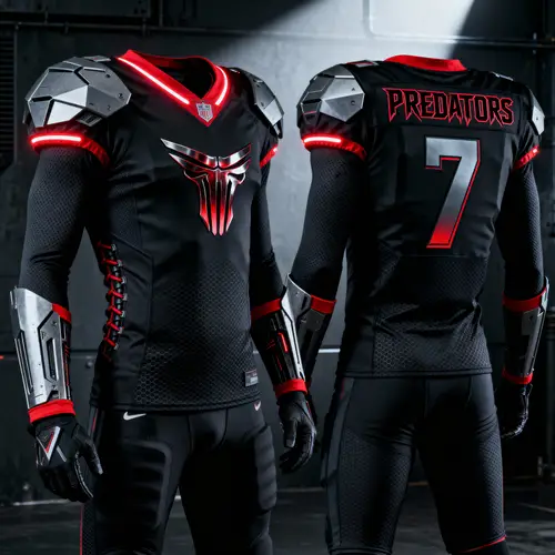 Futuristic Predator-Inspired Football Uniform Mockup