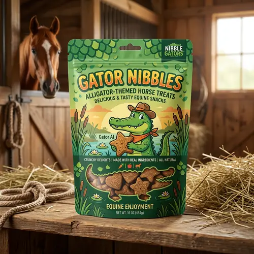 Alligator Themed Horse Treat Snack Bags