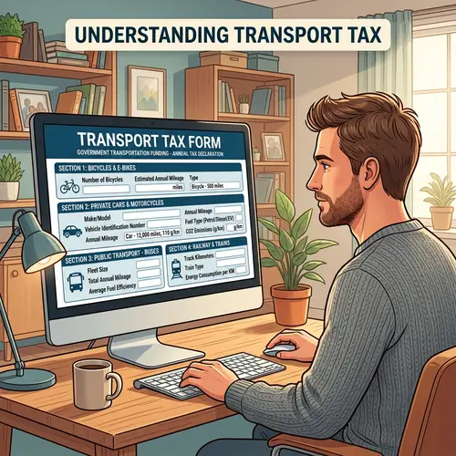 Transport Tax: Illustrating Vehicle Tax Form in Home Office