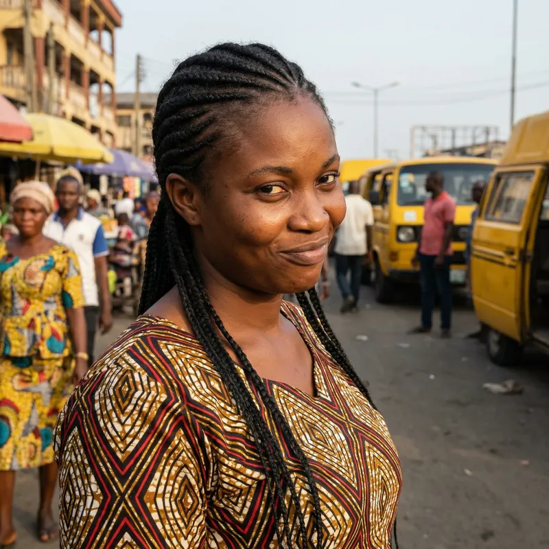 Smirking Nigerian Lady - Captivating Photography