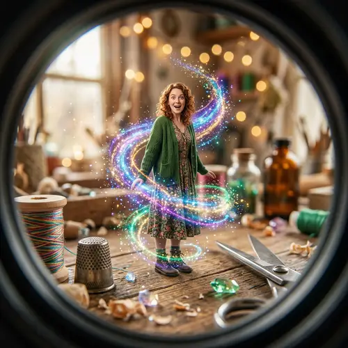 Colorful Macro Photography: Shrinking Woman in Vibrant Perspective