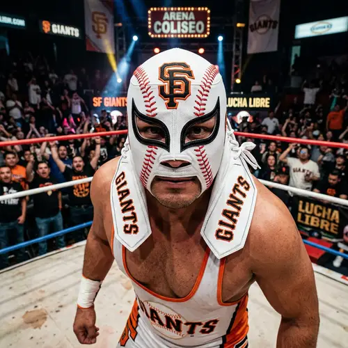 SF Giants Baseball Mask - Unique Mexican Wrestling Style