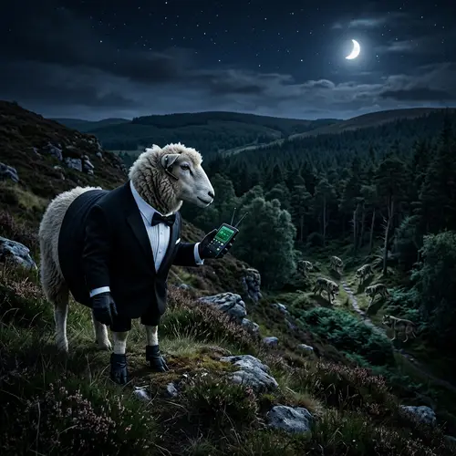 Countryside Nighttime Adventure: Spy Sheep vs. Wolves