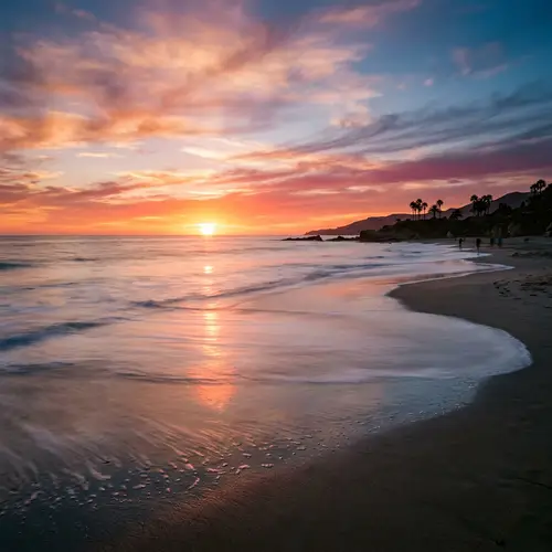 Tranquil Beach Sunset | Serene Nature Scene