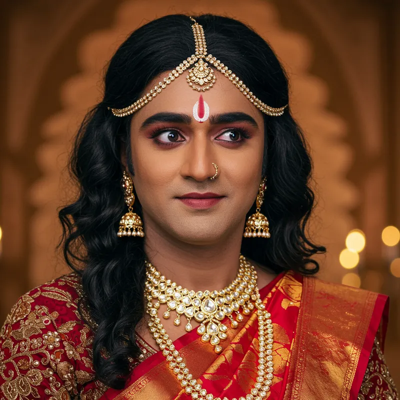 Stunning Crossdressing Makeup and Jewels