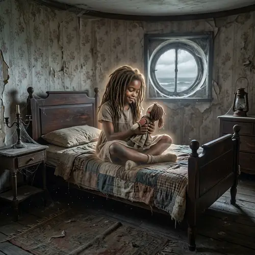 Eerie African American Spirit in Haunted Lighthouse Bedroom