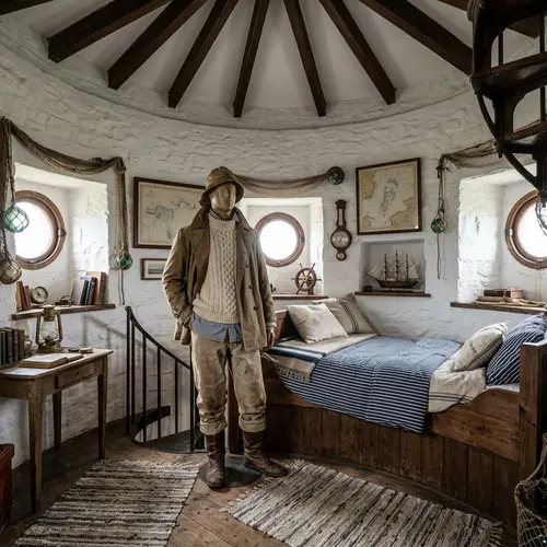 Unique Maritime Themed Bedroom in Lighthouse
