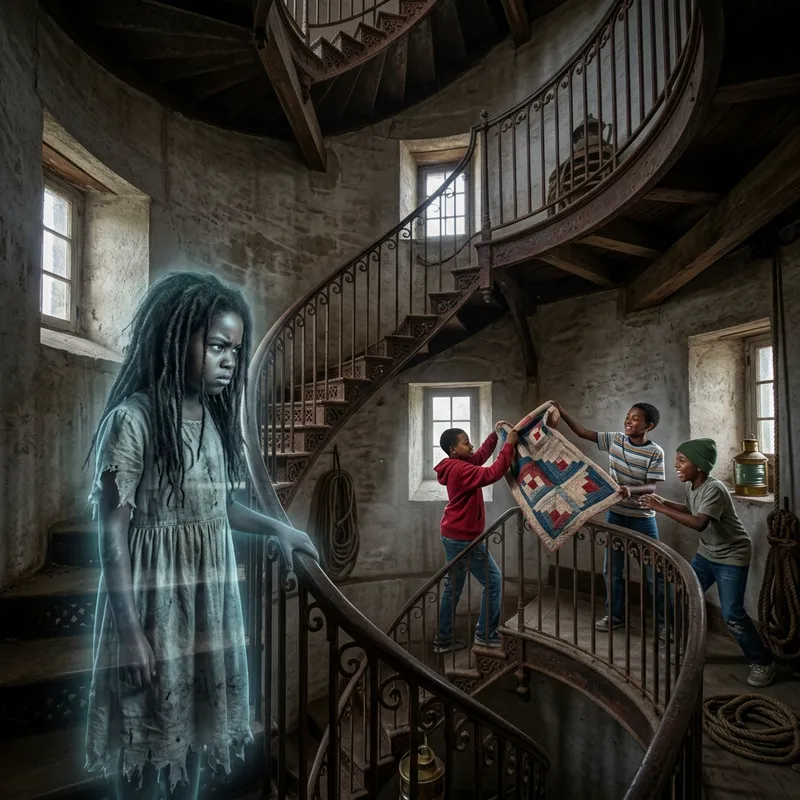 Ghostly Encounter: African American Girl vs. Mischievous Boys Inside Lighthouse Ghostly Encounter: African American Girl vs. Mischievous Boys Inside Lighthouse