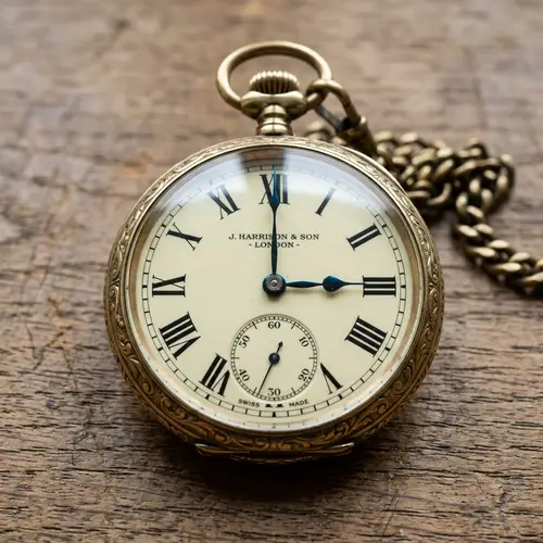 Pocket Watch Face at 3 O'Clock - Timeless Design